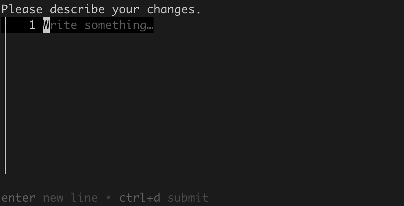 Screenshot of multiline-text input with placeholder